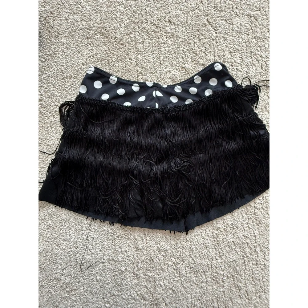 Weissman XSC Dance Costume - Blue Rhinestone Velvet, w/Fringe & Tulle Skirt‎